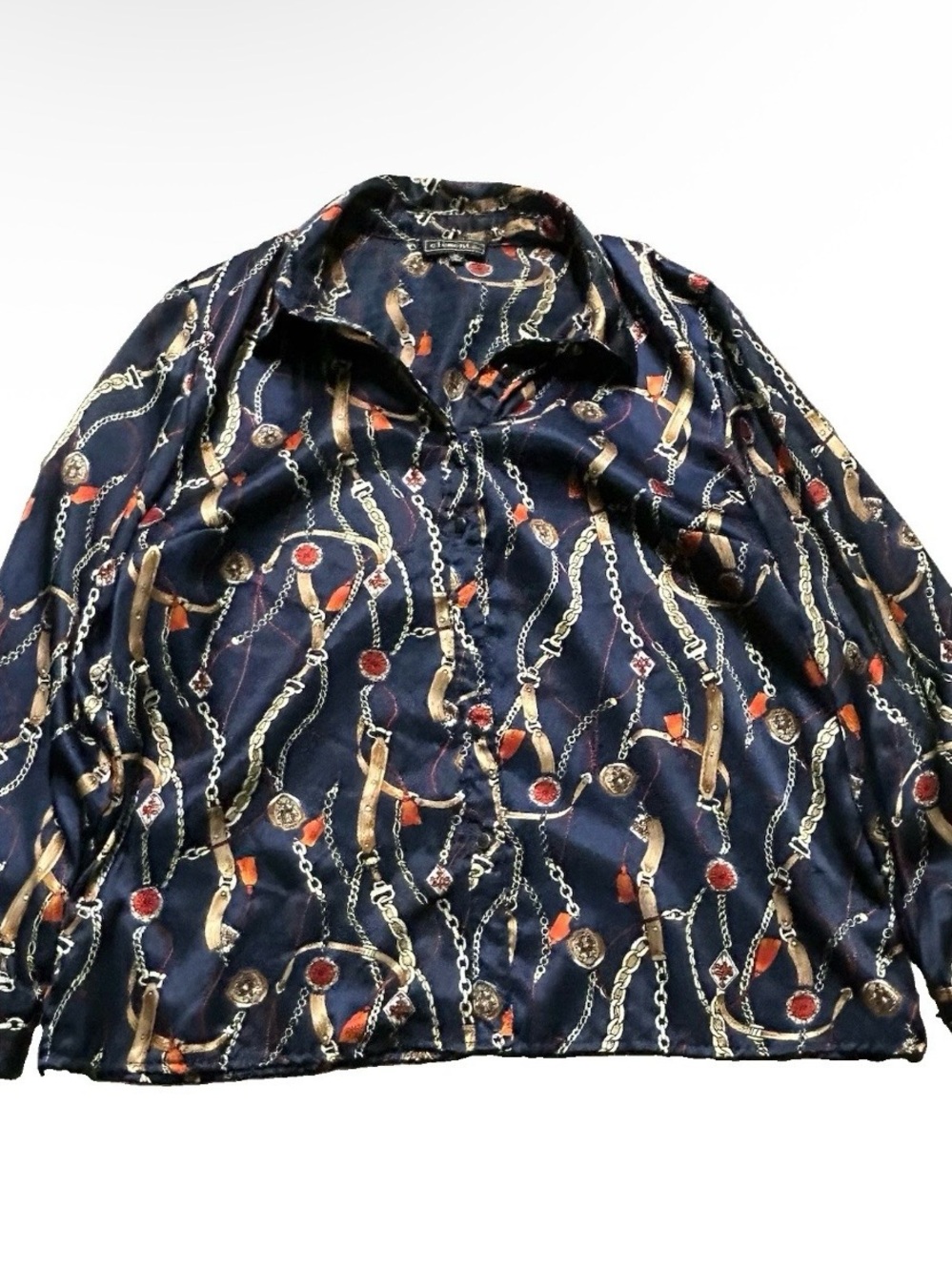 Women’s Elementz Navy Button Up Shirt Size XL